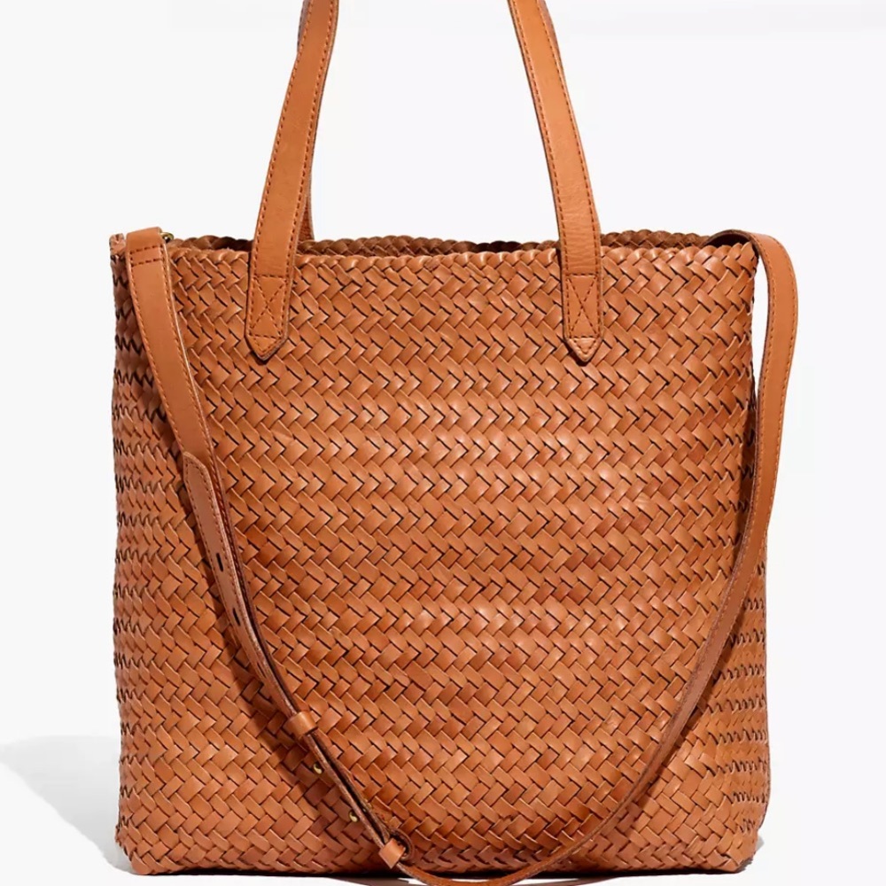 The Medium Transport Tote: Woven Leather Edition